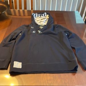 Ralph Lauren navy nautical inspired hooded sweatshirt size S